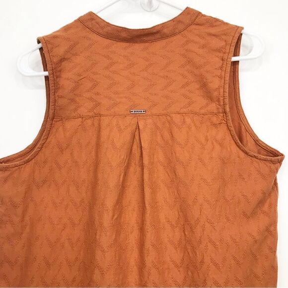 Prana Emery Run Copper Zigzag Sleeveless Tunic Blouse- New With Tags - Picture 8 of 16